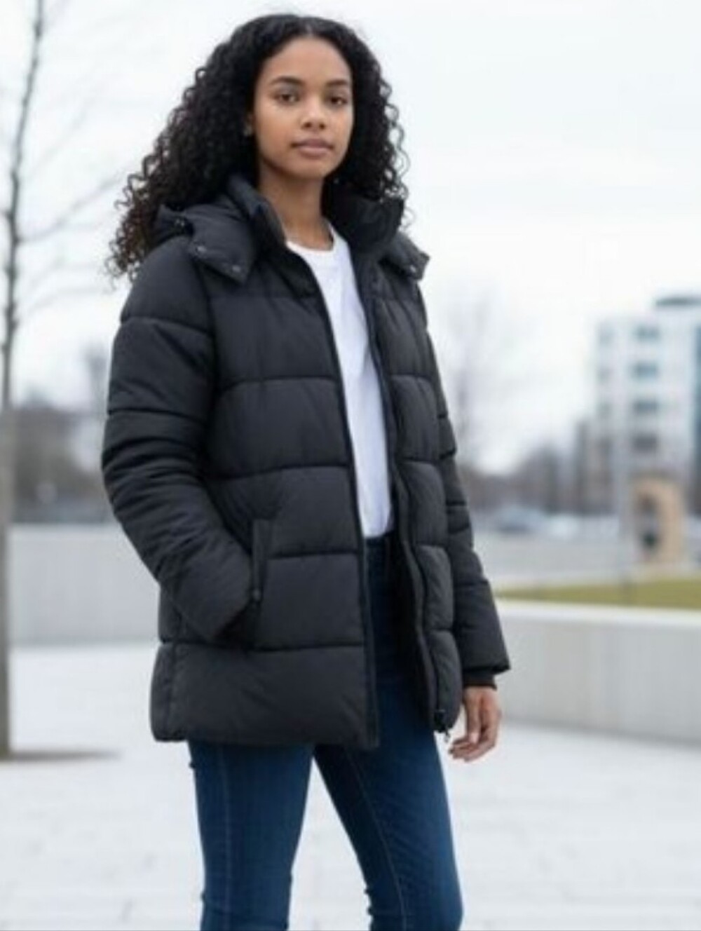 Divided Black Puffer Jacket